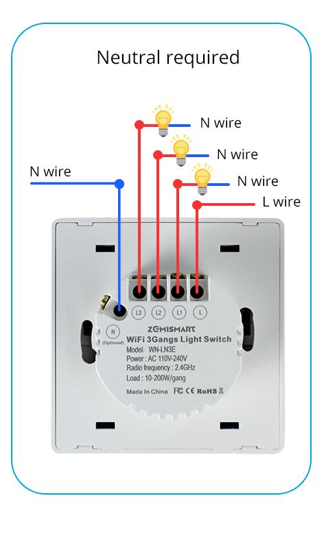 Zemismart Tuya Zigbee Light Switch, Smart Wall Push Relay Light Switch, Alexa Echo Light Switch Neutral Light Switch Nút bấm vật lý Light Switch, 20A Máy nước nóng/AC Switch Tuya Zigbee Hub Required