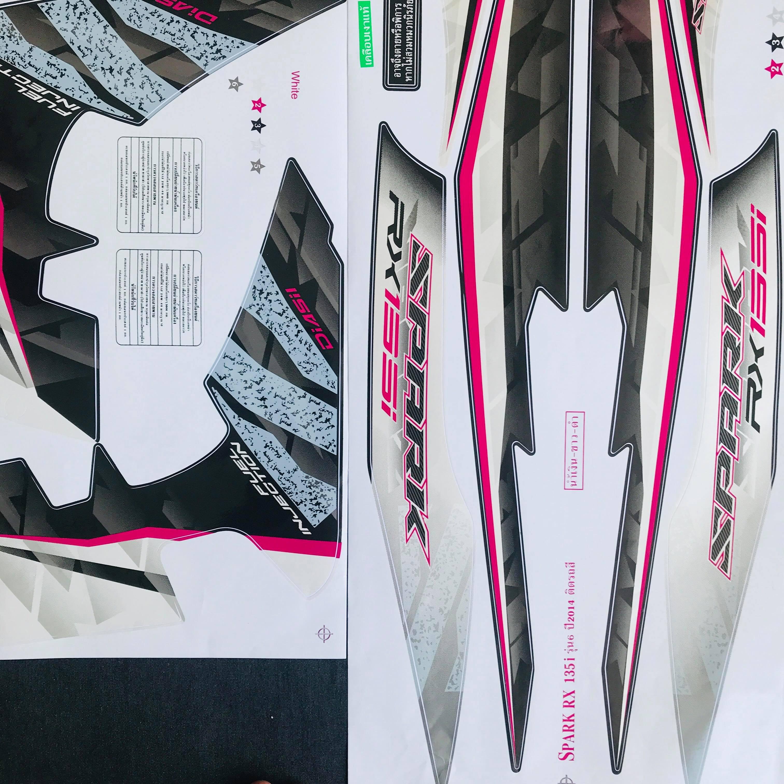 Bộ tem xe spark rx cho exciter 135cc đời đầu tem thái 2014