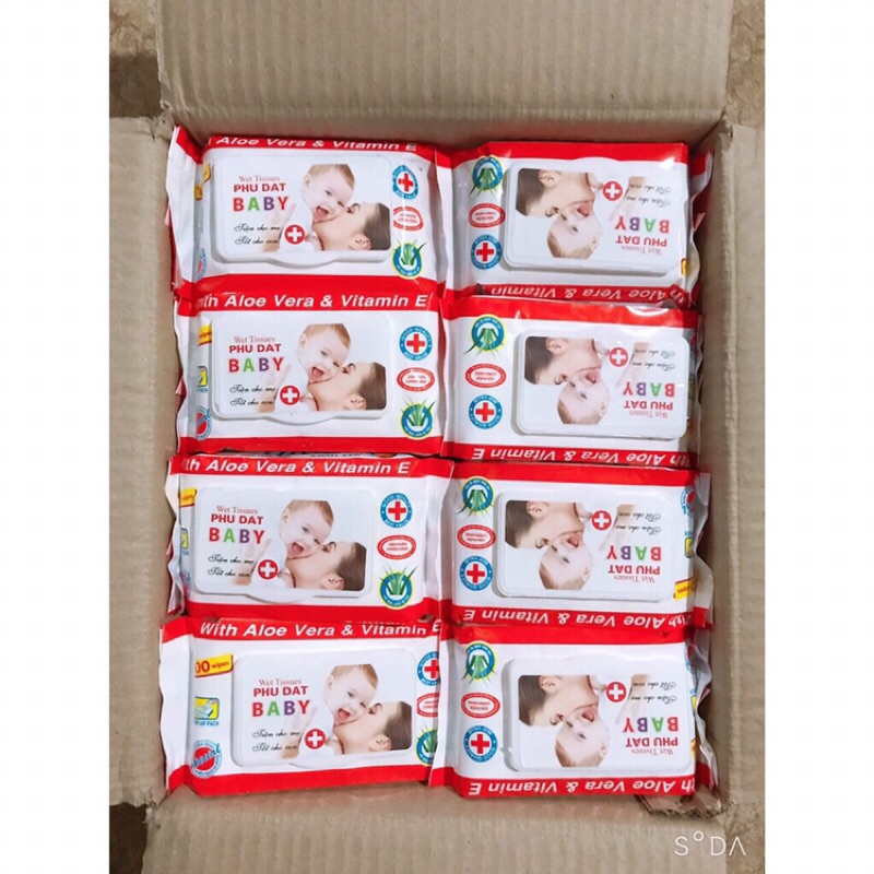 1 bịch khăn giấy ướt phú đạt baby gói/100tờ