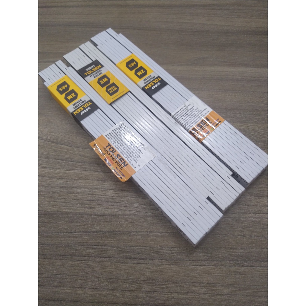 THƯỚC XẾP NHỰA 2M TOLSEN 35047 -HÀNG CHÍNH HÃNG