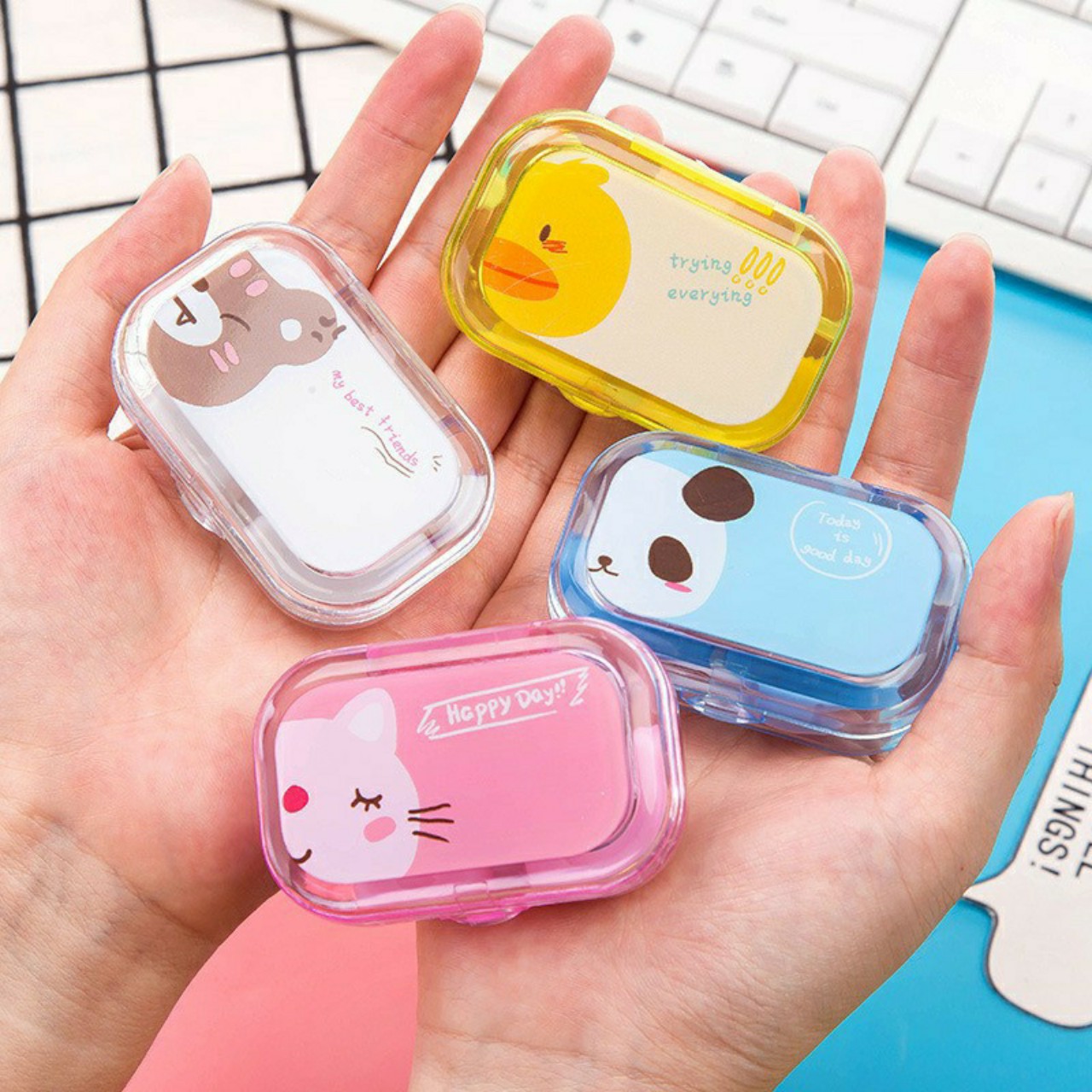 Hộp đựng lens, kính áp trồng cute