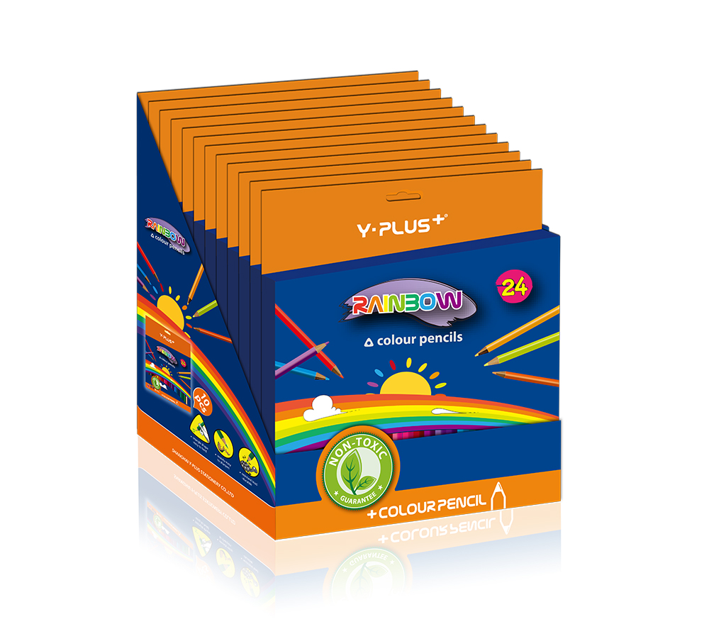 Bút Chì RainBow Hộp Giấy Yplus - PC110412 (24 màu)
