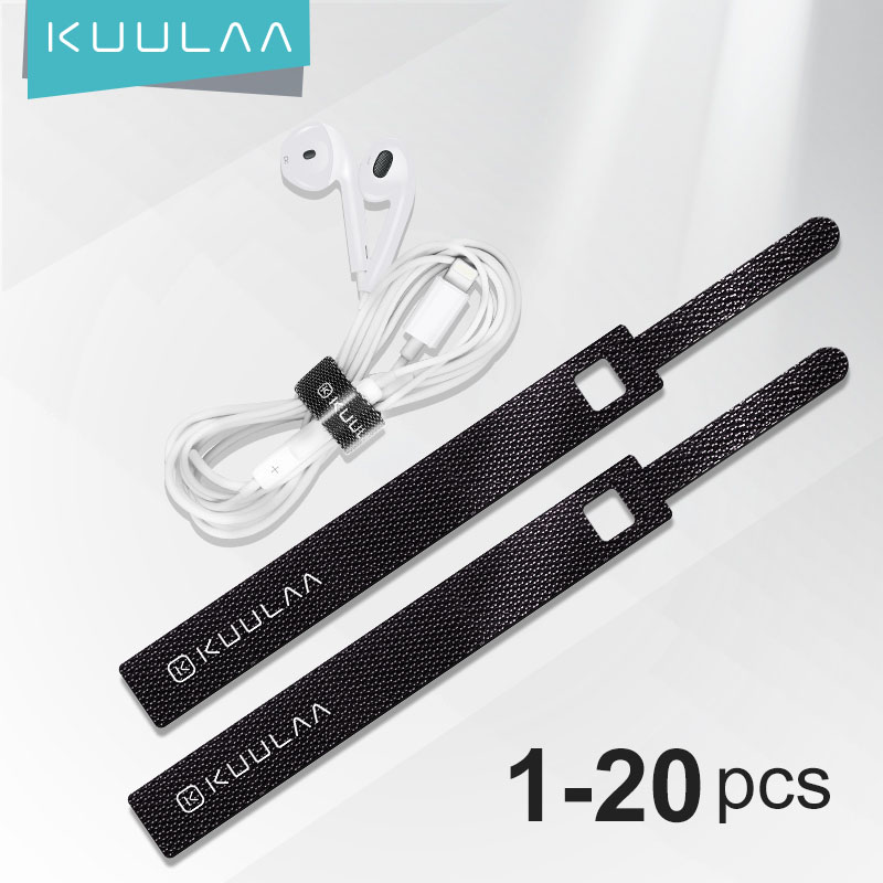 Dụng Cụ Sắp Xếp Cáp KUULAA Cuộn Dây Cáp USB Cho Điện Thoại Giá Đỡ Tai Nghe Bảo Vệ Dây Chuột Quản Lý Dây Cáp Điện HDMI Aux