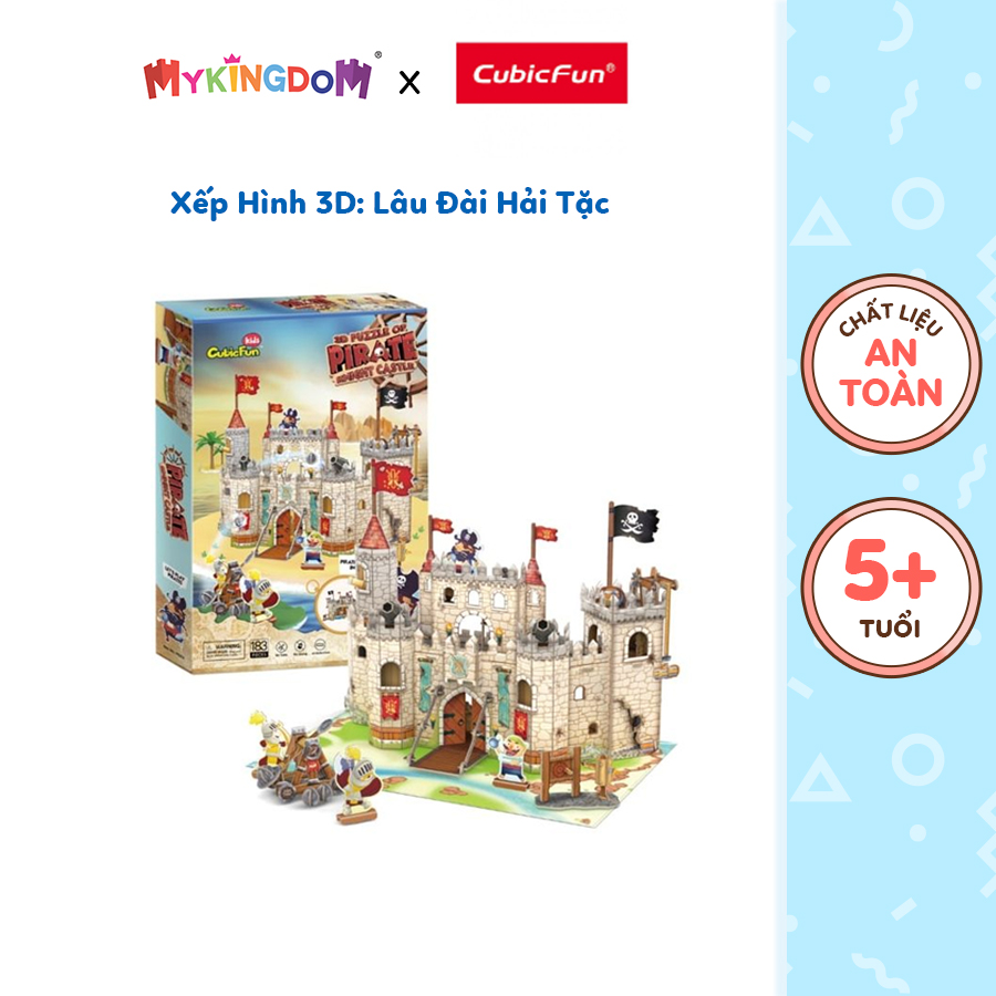 Đồ chơi cubic fun trẻ em xếp hình 3d: lâu đài hải tặc p833h