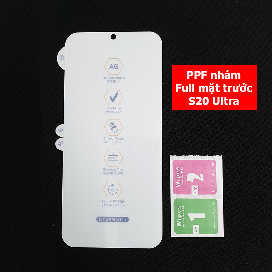 PPF AG nhám chống bám vân tay S20 Ultra tặng dán camera