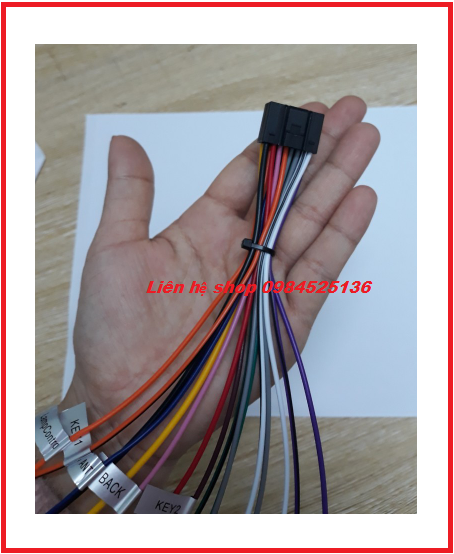 Dây cáp Nguồn và Loa kết nối đầu nghe nhạc ô tô Android, dây giắc nguồn dùng chung nhiều dòng ô tô