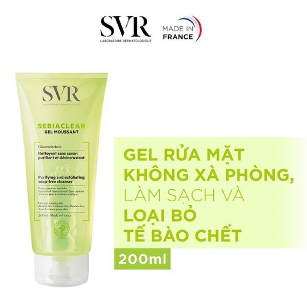 Gel rửa mặt SVR SEBIACLEAR Gel Moussant