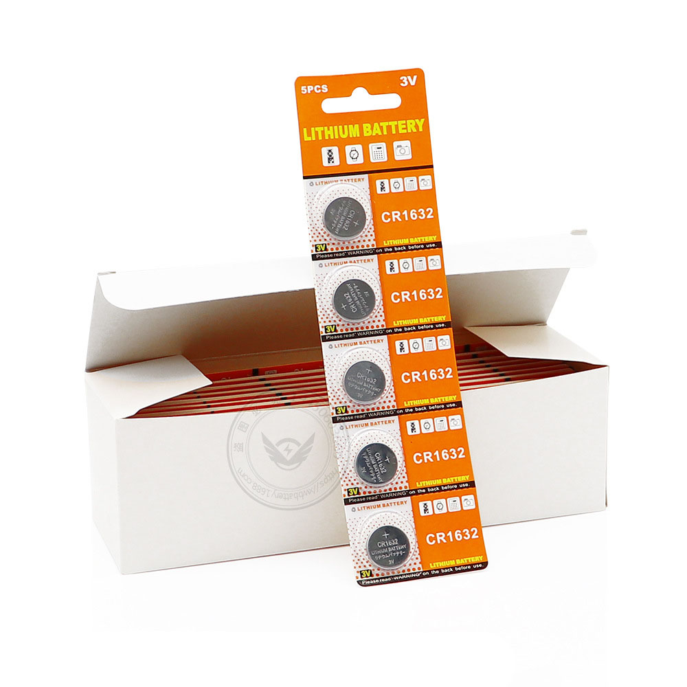 5 VIên Pin Cảm Biến Áp Suất Lốp CR1632 Pin TPMS 3V Lithium Dung Lượng 120mAh