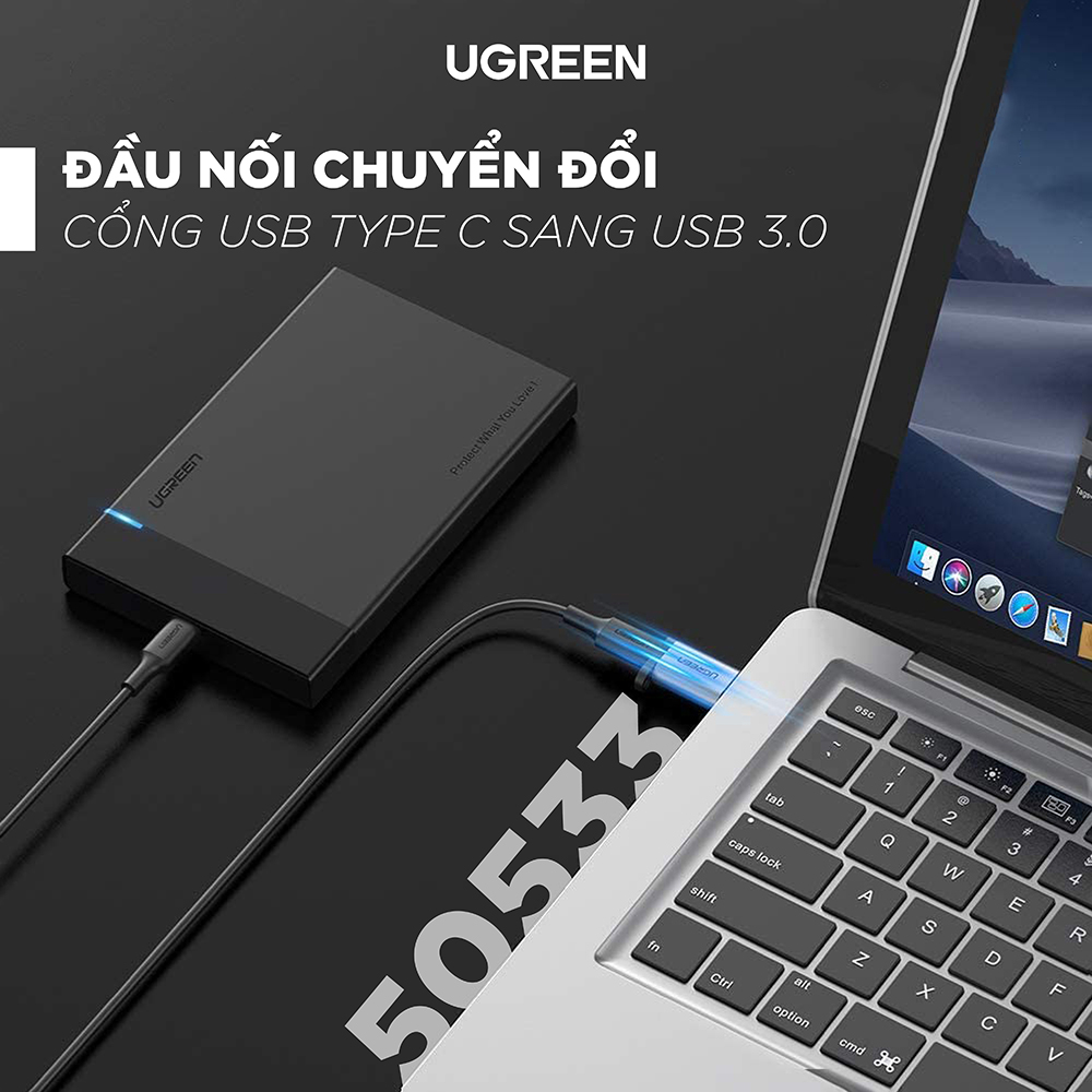 [HCM]Đầu chuyển đổi USB type C cổng cái sang USB 3.0 cổng đực UGREEN US204 US276