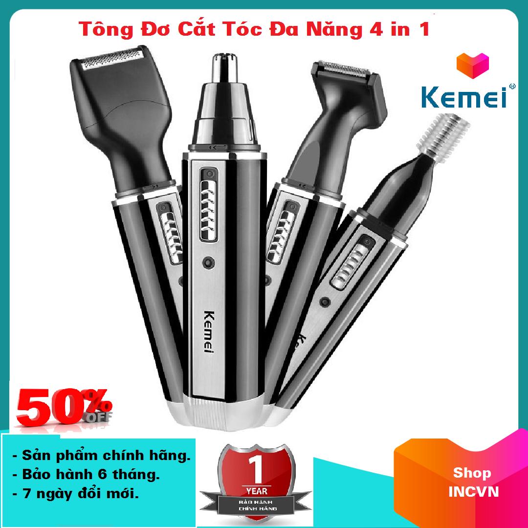 Tông đơ cắt tóc đa năng 4 in 1 Cắt tóc, cạo râu, tỉa lông mũi và tỉa lông mày chuyên nghiệp Kimei KM 6630 chính hãng
