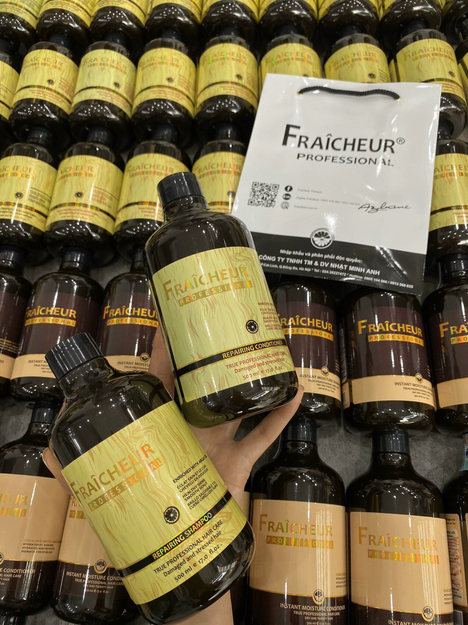 Dầu gội và dầu xả phục hồi fraicheur repairing 500ml