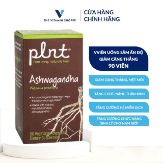 Viên uống sâm ấn độ giảm căng thẳng cải thiện trí nhớ PLNT Ashwagandha 90 thumbnail
