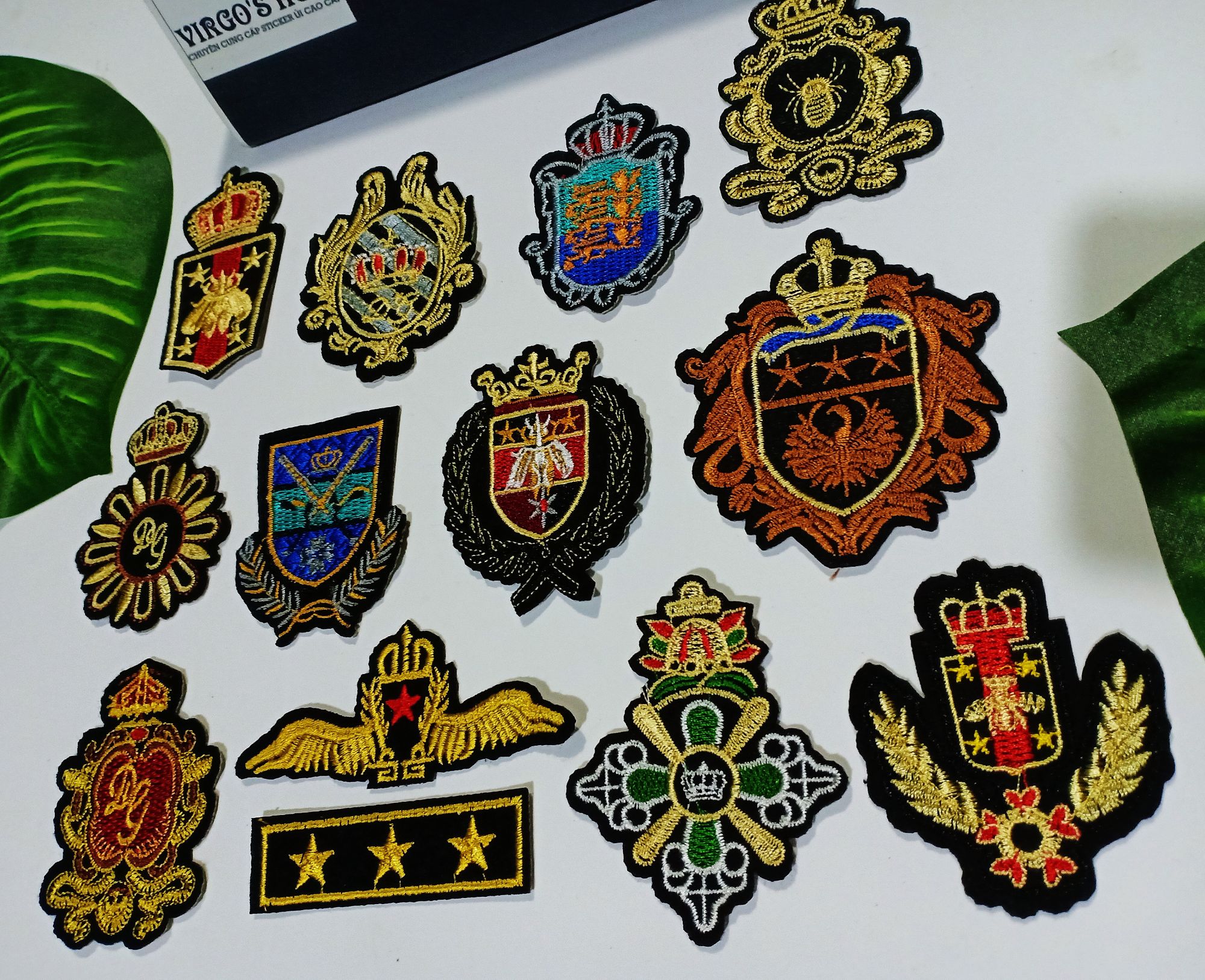 Bộ 5 Sticker Huy Hiệu Thêu Ủi Cao Cấp (Ảnh Thực Tế 100%)