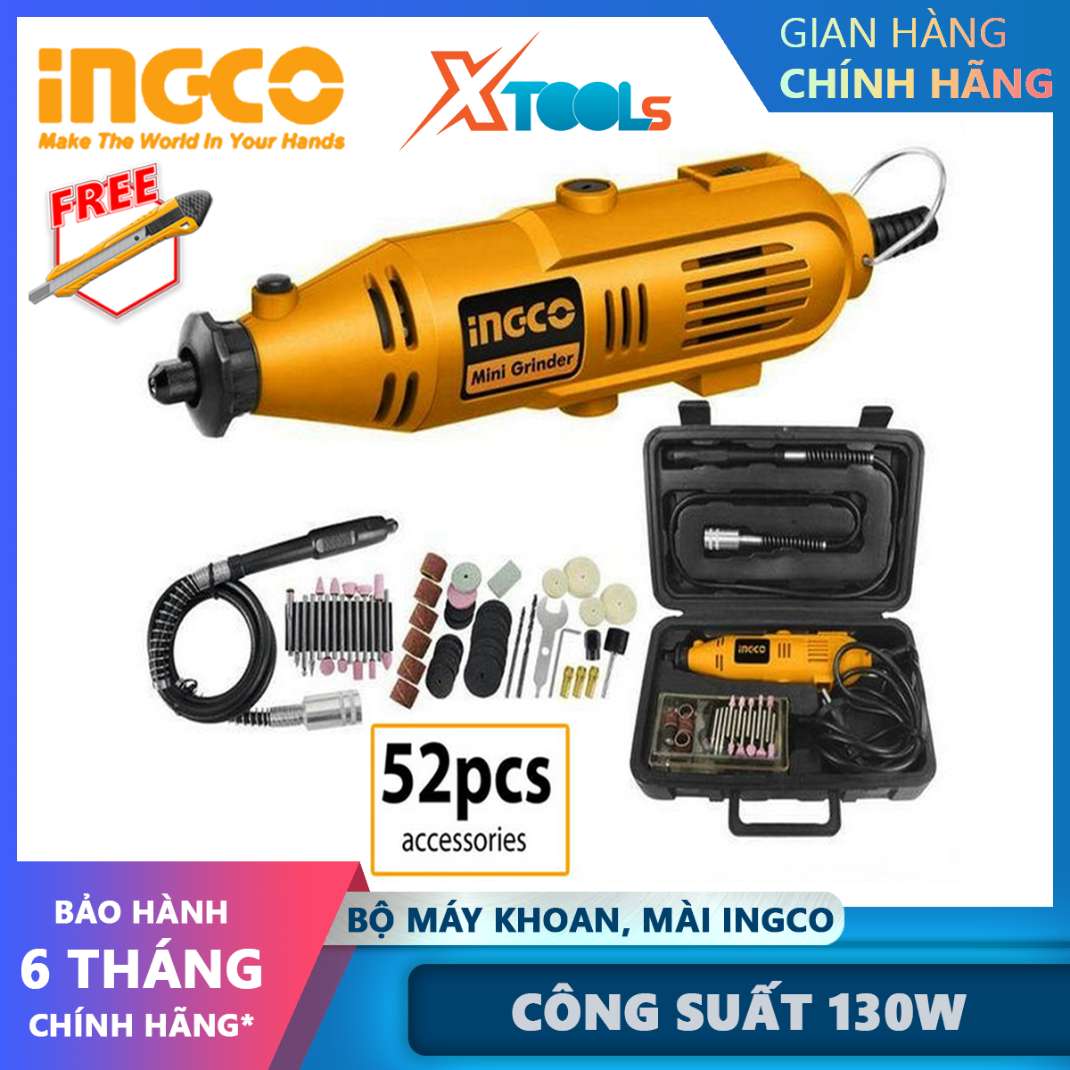 Mg1309 mini wear-mould drill portable mold grinder with 52 accessories 1 pair of flexible connector, 220V power 130W xtools