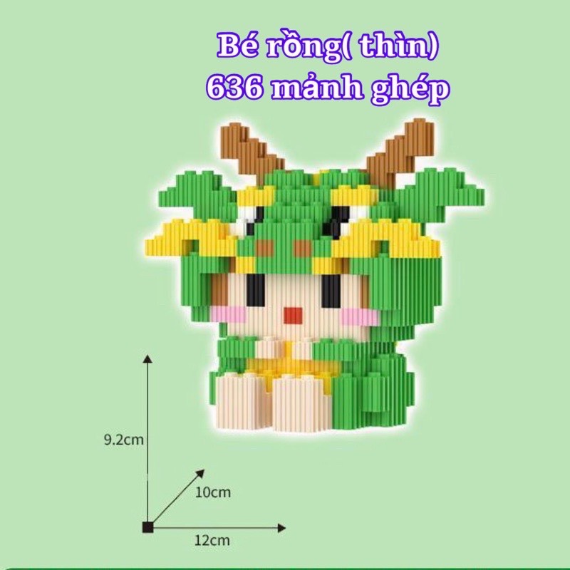 Mô hình lắp ráp lego 12 con giáp chọn mẫu