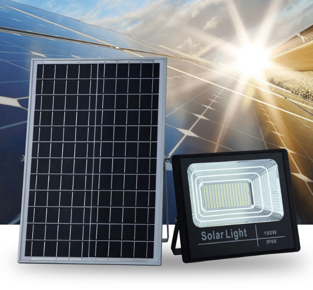 Đèn Pha Năng Lượng 100W Sáng trắng