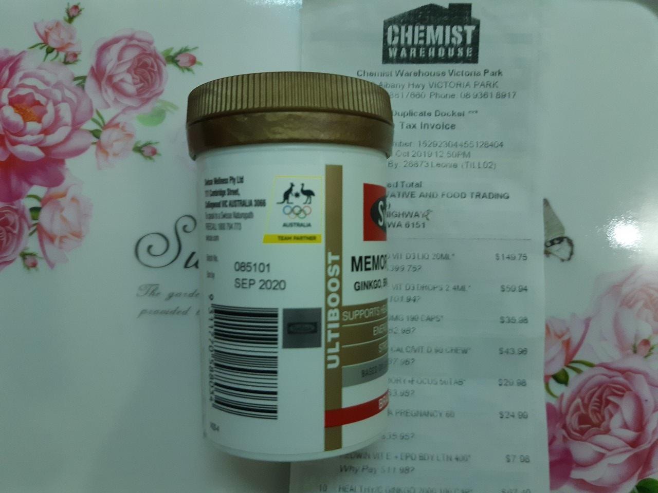 Swisse Ultiboost Memory Focus Hộp 50 Viên