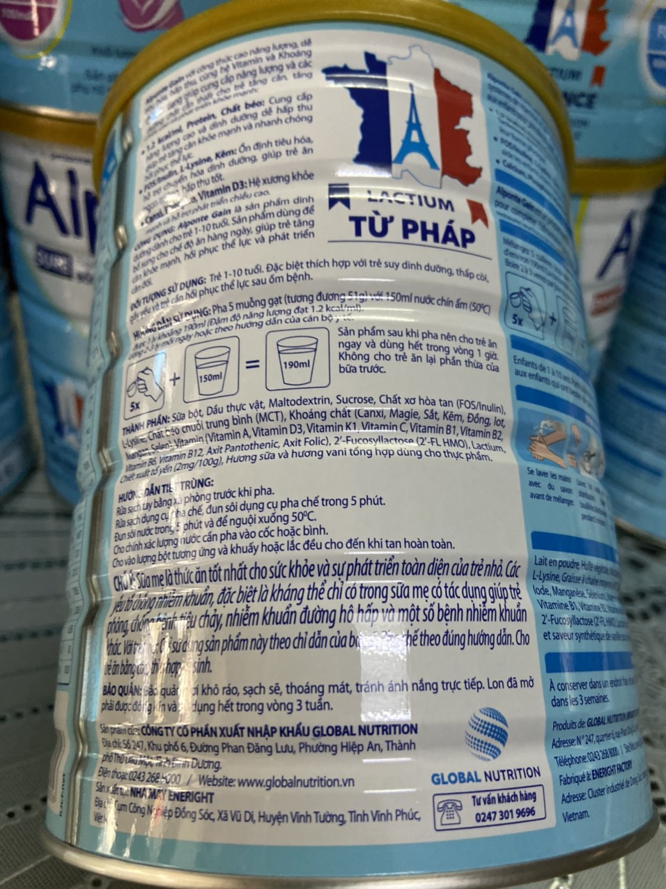 (Date mới) Sữa Alponte Gain 0+ 1+ 800g