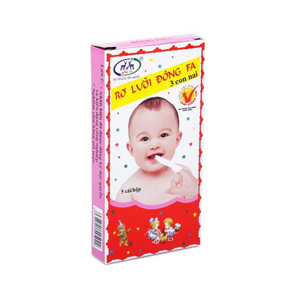 RƠ LƯỠI CHO BÉ YÊU VỆ SINH RĂNG, LƯỠI, MIỆNG (1 HỘP 5 CÁI)