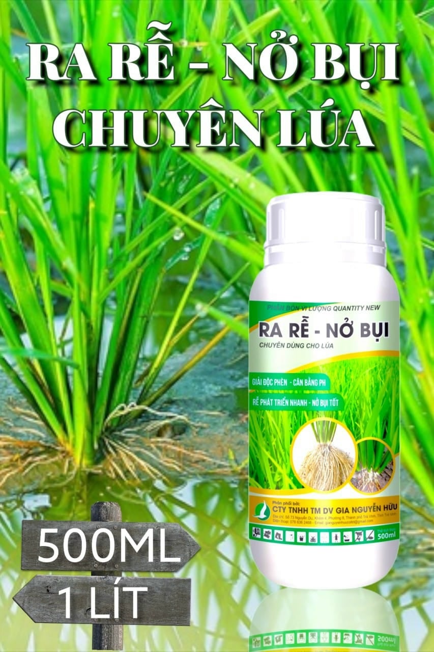 PHÂN BÓN RA RỄ NỞ BỤI CHUYÊN DÀNH CHO CÂY LÚA 500ML
