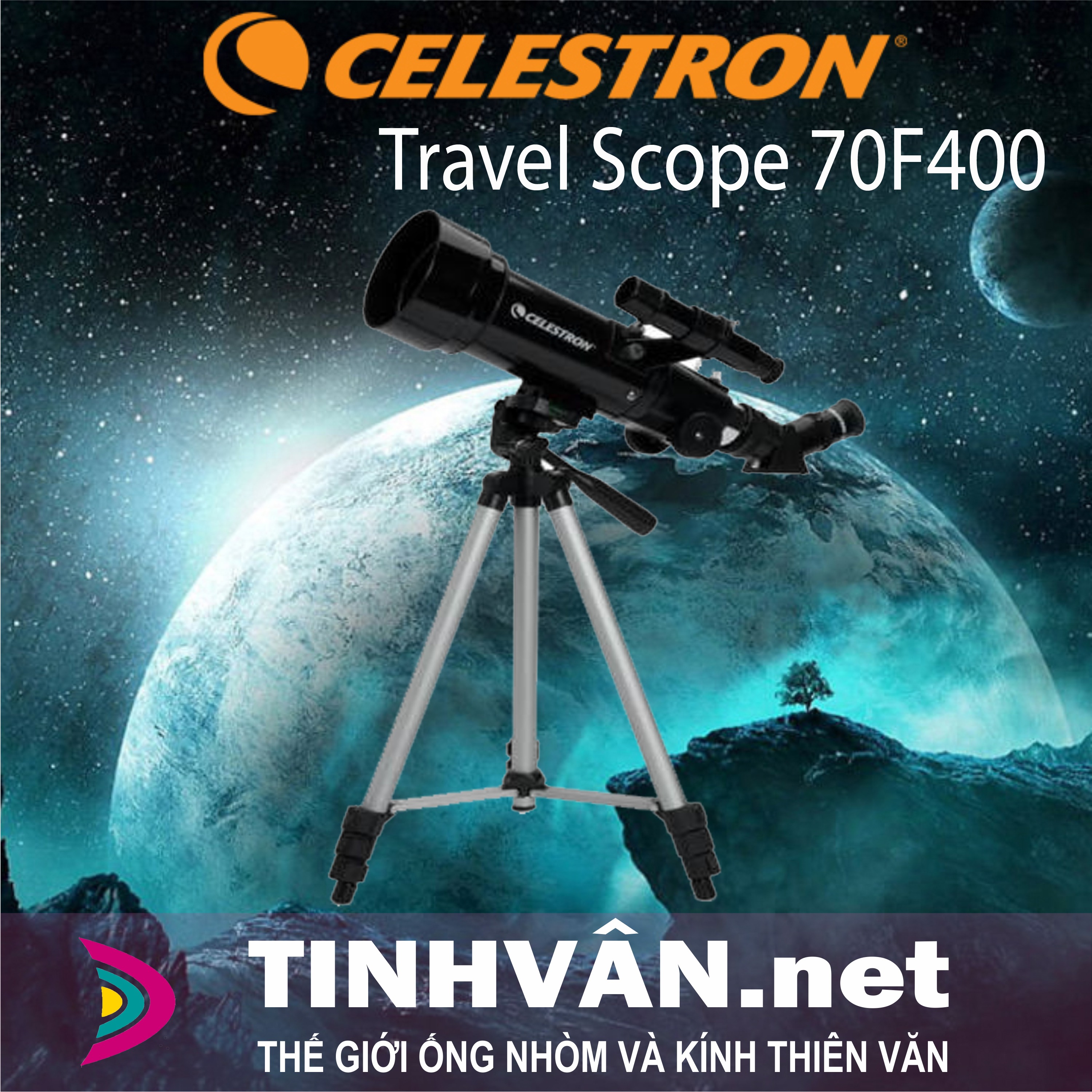 Kính thiên văn Celestron Travelscope 70F400