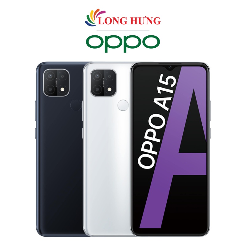 Điện thoại Oppo A15 (3GB/32GB) - Hàng chính hãng - Màn hình 6.52inch HD+ bộ 3 Camera sau Pin 4230mAh Cảm biến vân tay nằm ở mặt lưng
