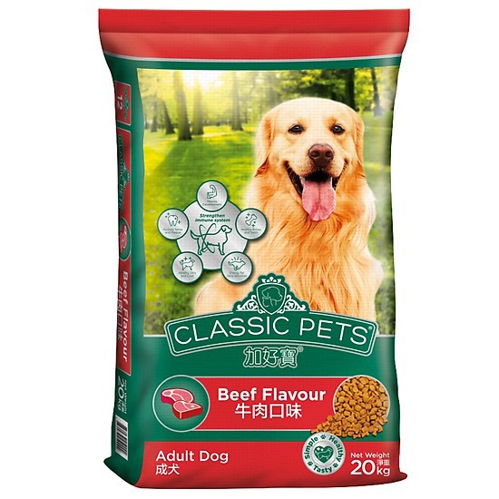 Hạt cho chó Classic Pets vị thịt bò, Hạt dinh dưỡng cho chó lớn
