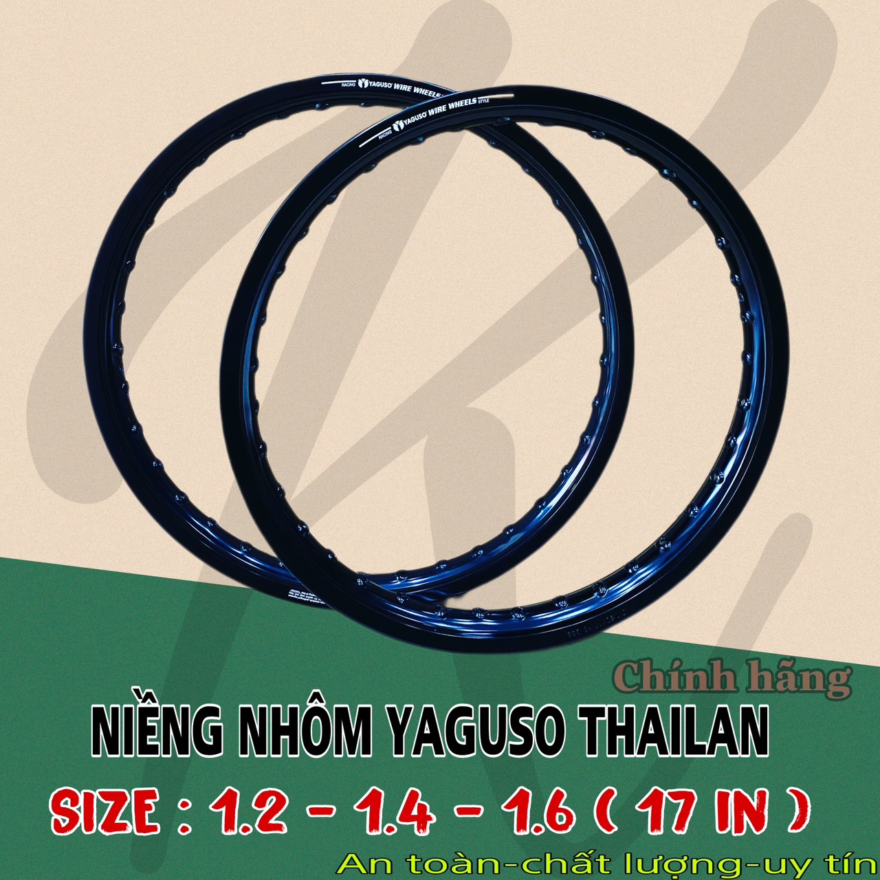 Niềng YAGUSO 1.2 - 1.4 - 1.6 chính hãng