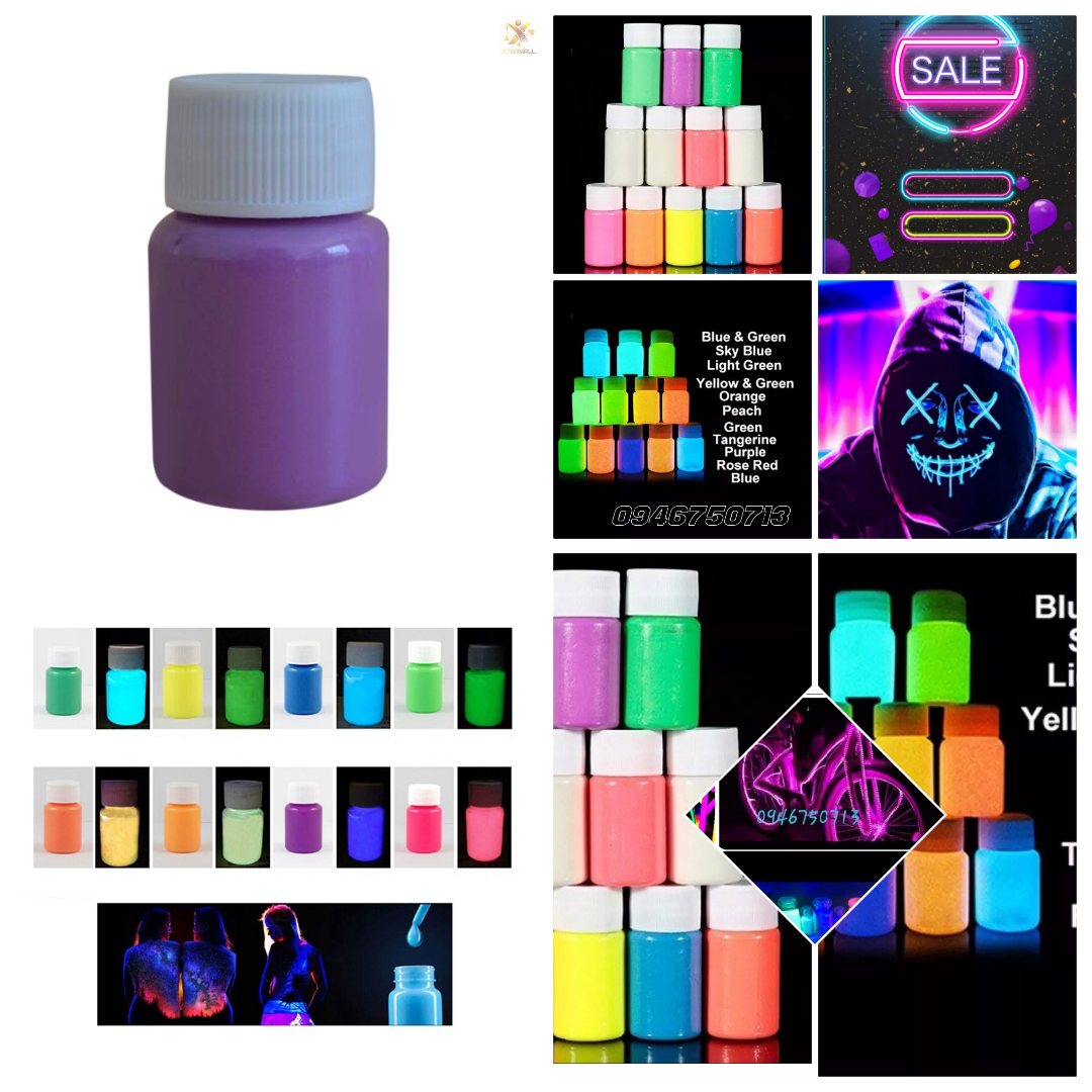 combo 3 lọ sơn dạ quang arcykic phát sáng
