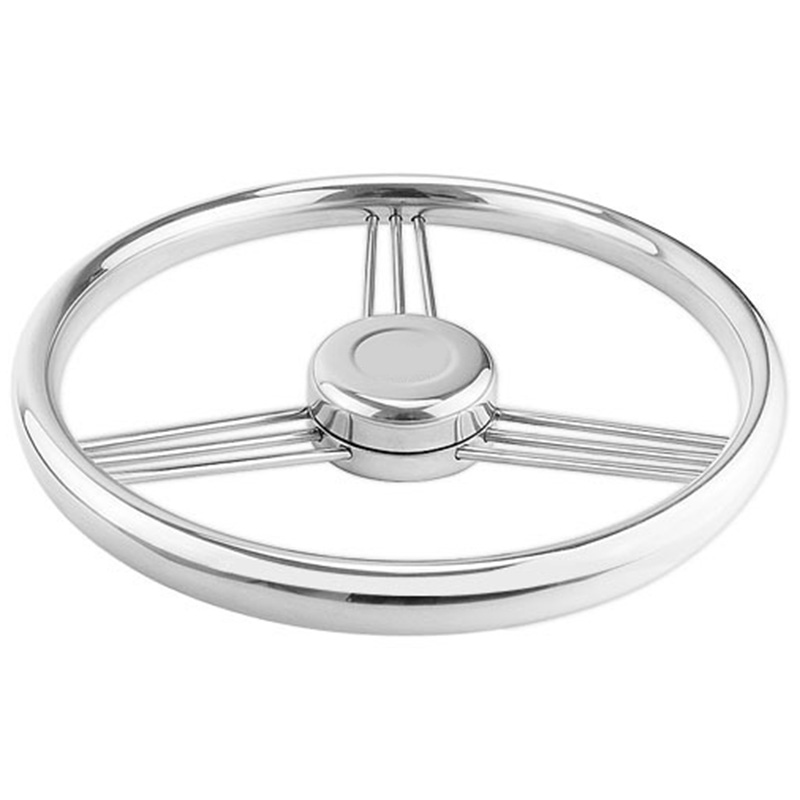 Boat Accessories Steering Wheel Stainless Steel 9 Spoke Knurling 131/2