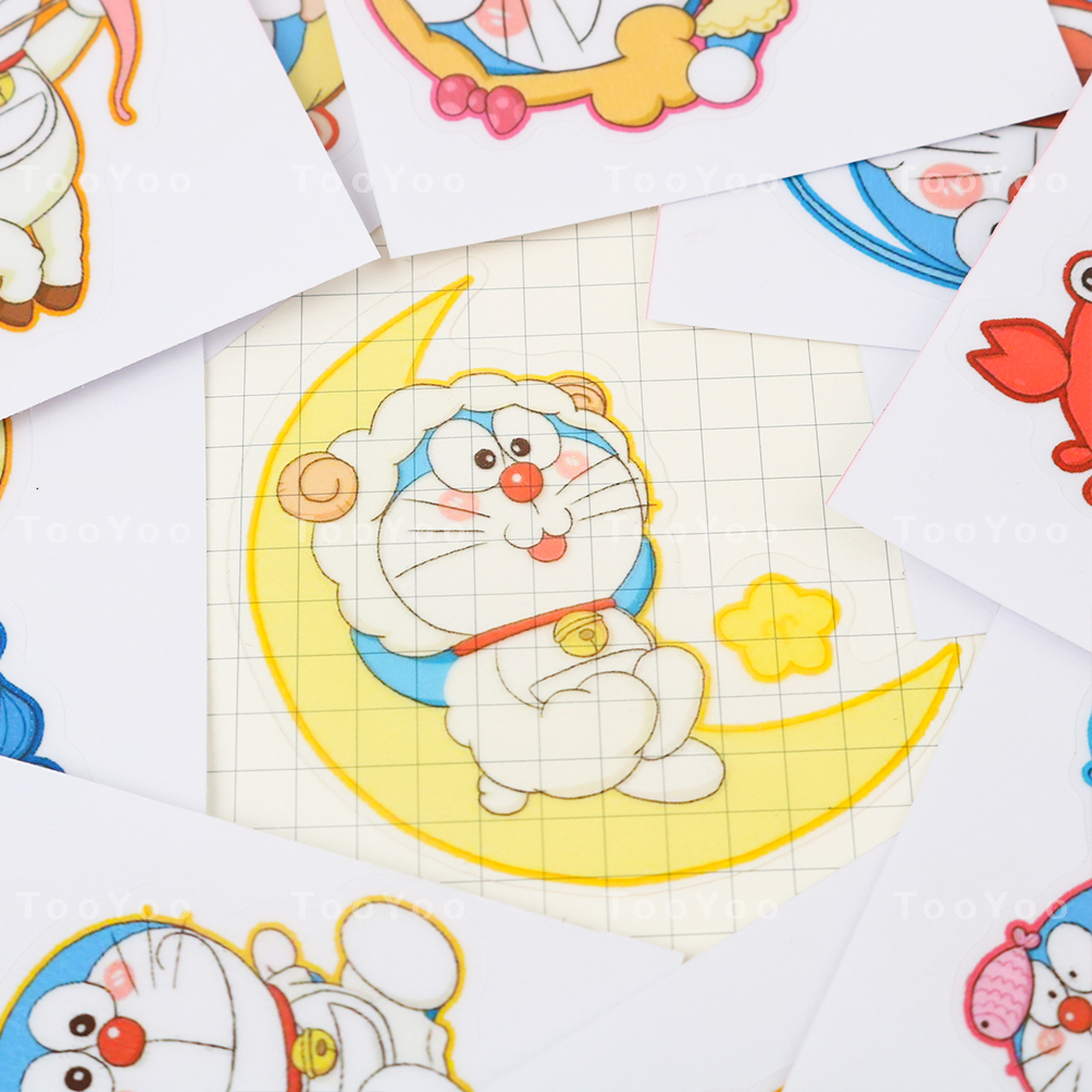 Set sticker 12 cung hoàng đạo Doraemon chống nước dễ thương cute TooYoo BK00047