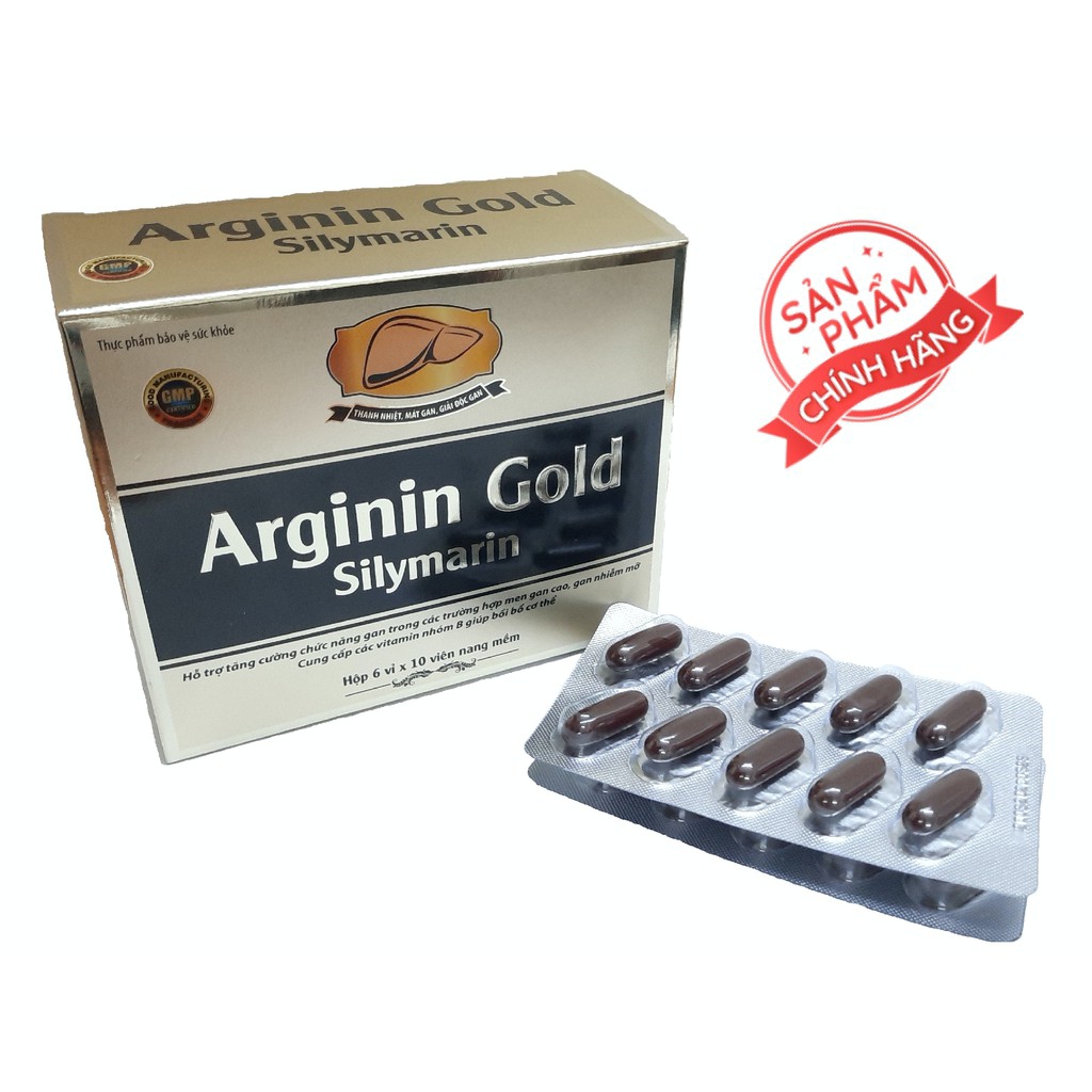 Viên Uống Bổ Gan Arginin Gold Silymarin - Giúp Giải Độc Gan- Tăng Cường Chức Năng Gan-