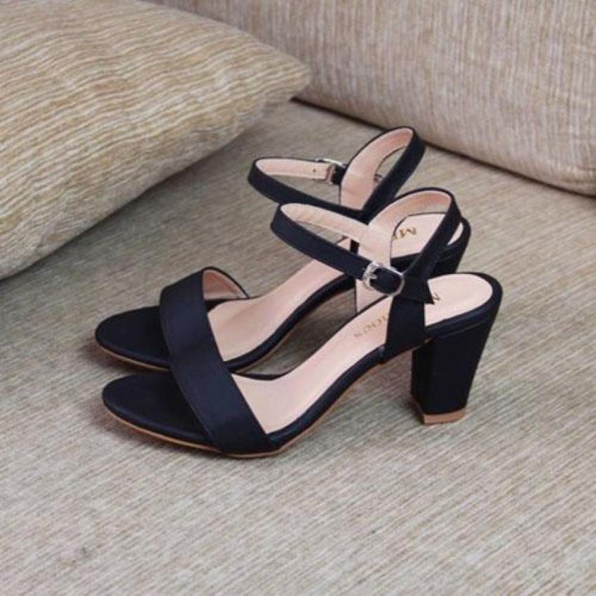 Giày cao gót 7 phân quai xi sáp hở gót LT giá rẻ