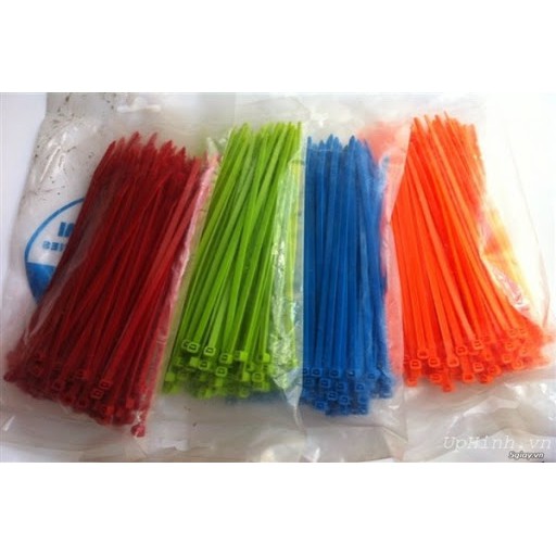 Dài 10cm - Bộ 100 cái dây rút, dây thít nhựa 1 màu