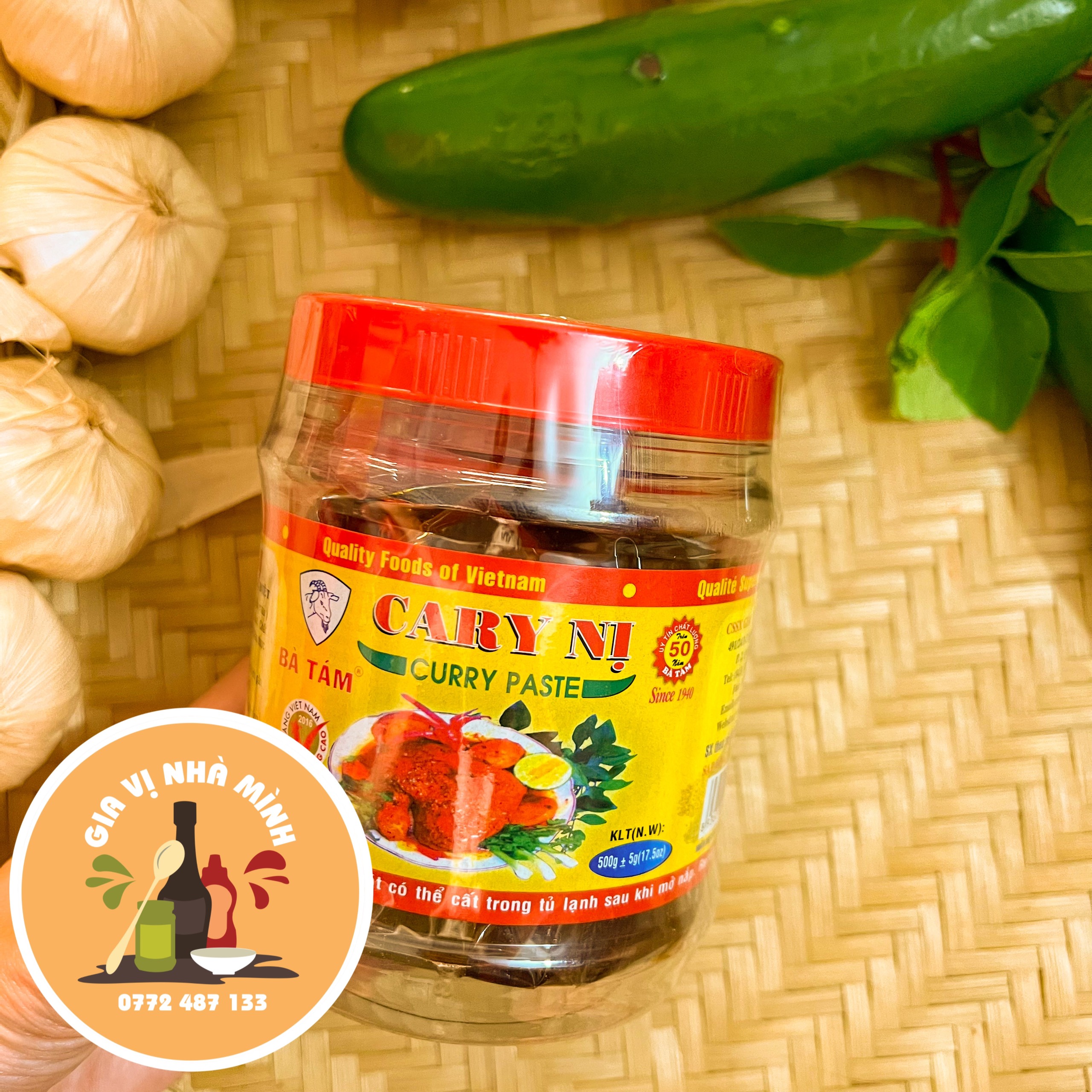 CÀ RY NỊ HIỆU BÀ TÁM - HỦ 500GR