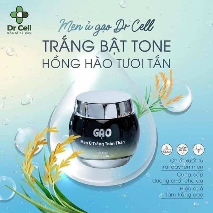 Men ủ trắng body gạo dr cell