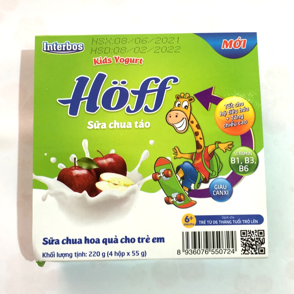 Sữa chua Organic Hoff trẻ em ( 1 lốc - 6 hủ )