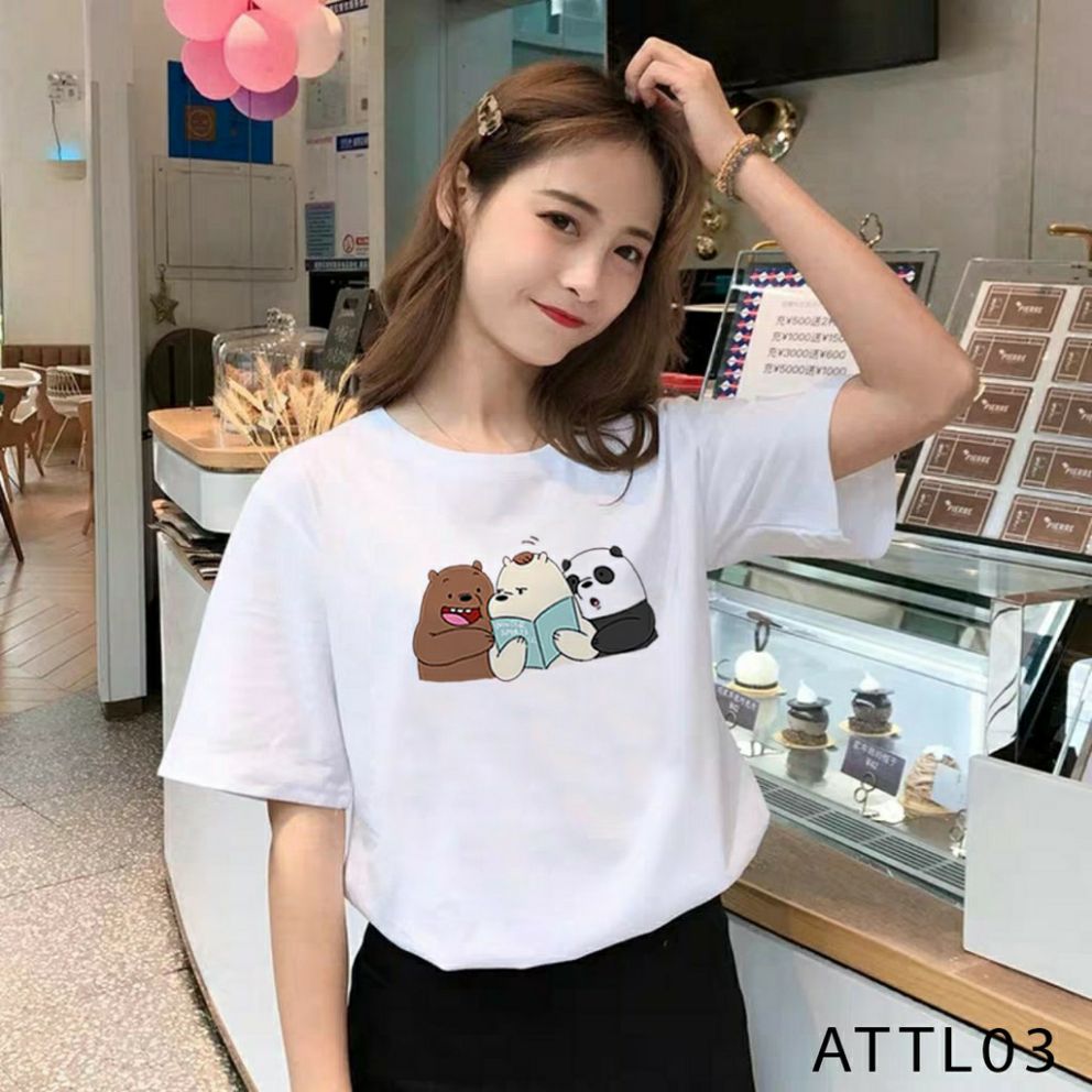 [HCM]Áo thun TAY NGẮN Gấu Bear (TAY LỠ IB)