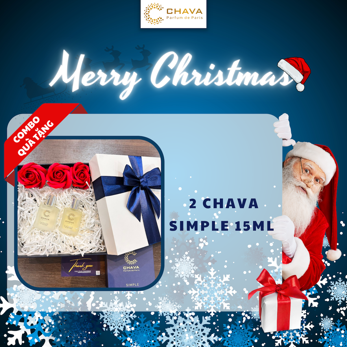 [QUÀ TẶNG GIÁNG SINH] Combo Quà Tặng 2 Chava Simple 15ml