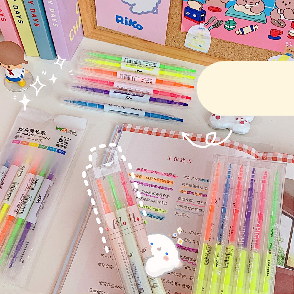 Set bút highlight nhiều mẫu