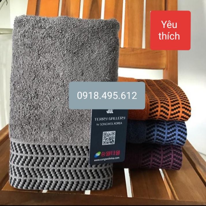 [HCM]Khăn mặt cao cấp 30 x 50 cm màu xám
