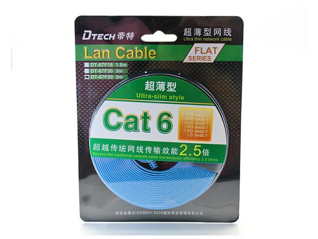 Cáp mạng UTP Cat 6 Dtech 67F50 dài 5m - hỗ trợ tốc độ cao - Nhất Tín Computer