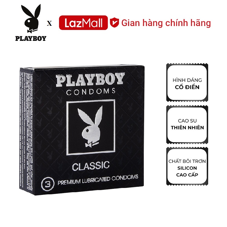 [ Playboy ] Bao cao su Playboy Classic 3 bao.