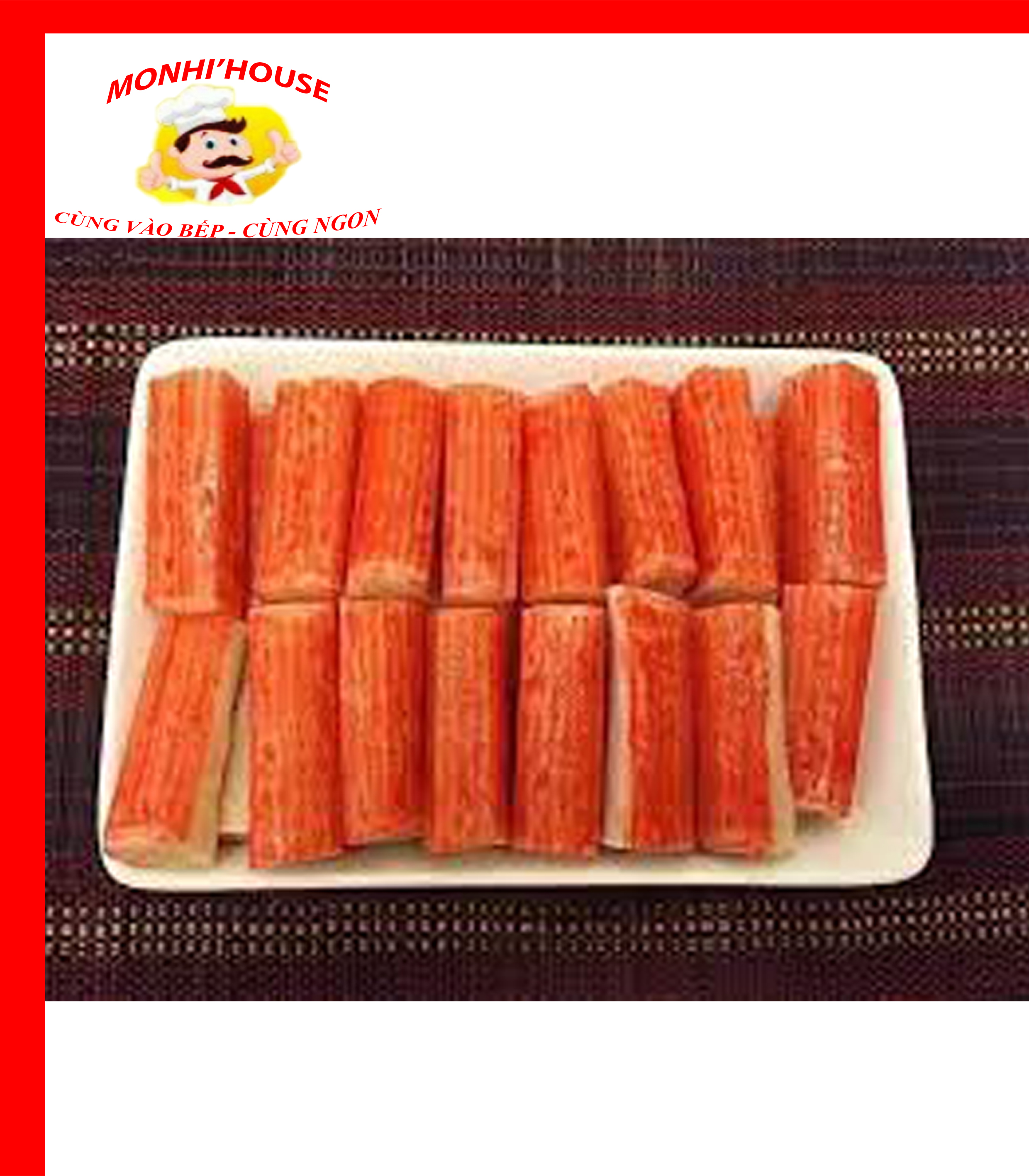100g thanh cua surimi ( 6 thanh)