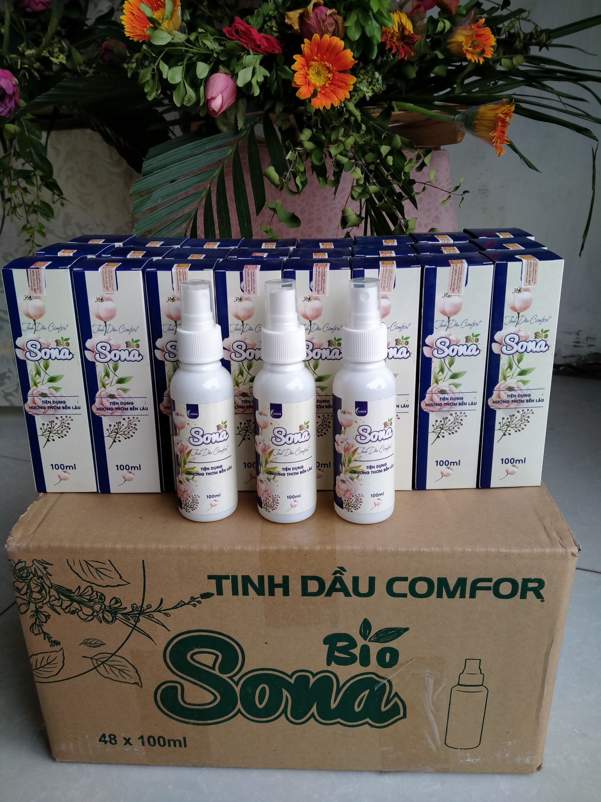 Combo 10 chai  SONA nước xả vải khô hương Com.forr