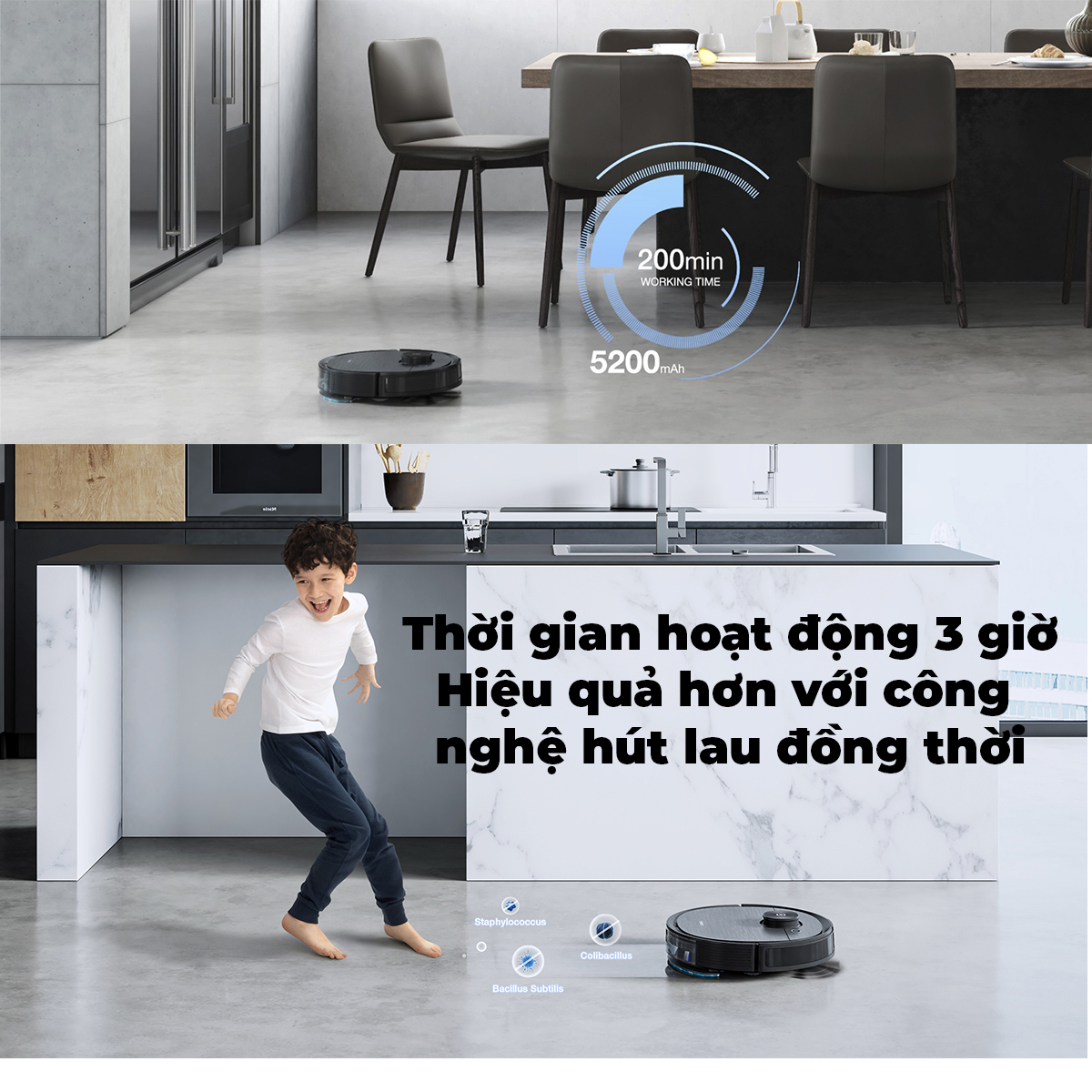 Robot hút bụi lau nhà Ecovacs Deebot OZMO T5 (Deebot OZMO 950) [ BẢO TRÌ 5 NĂM ]
