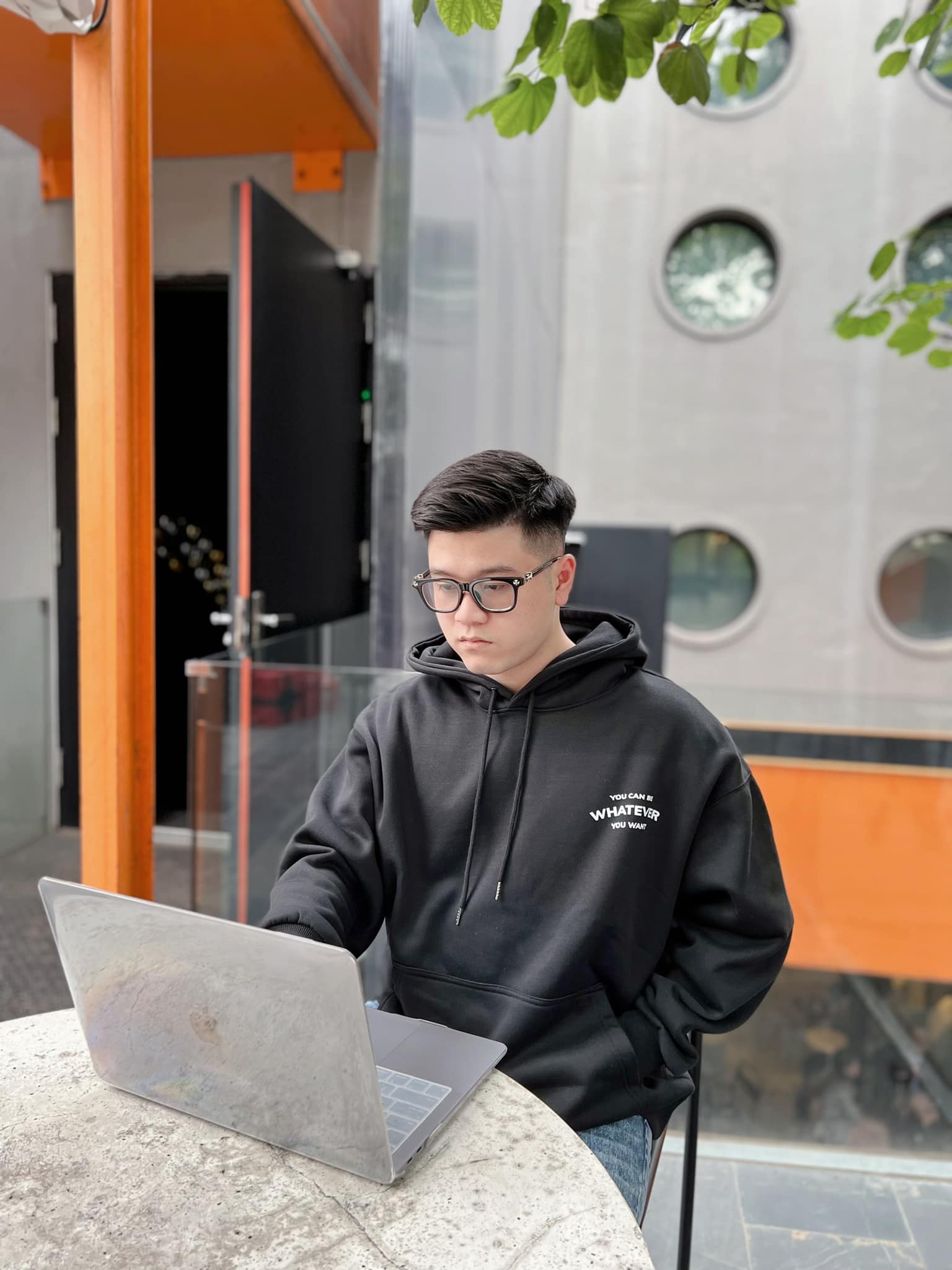Áo hoodie Unisex Lanorm Basic nam nữ oversize form rộng màu