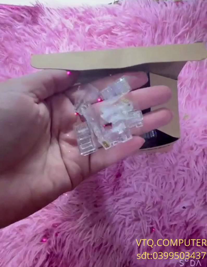 Hạt mạng AMP,đầu bấm mạng amp RJ45 hộp 100 hạt