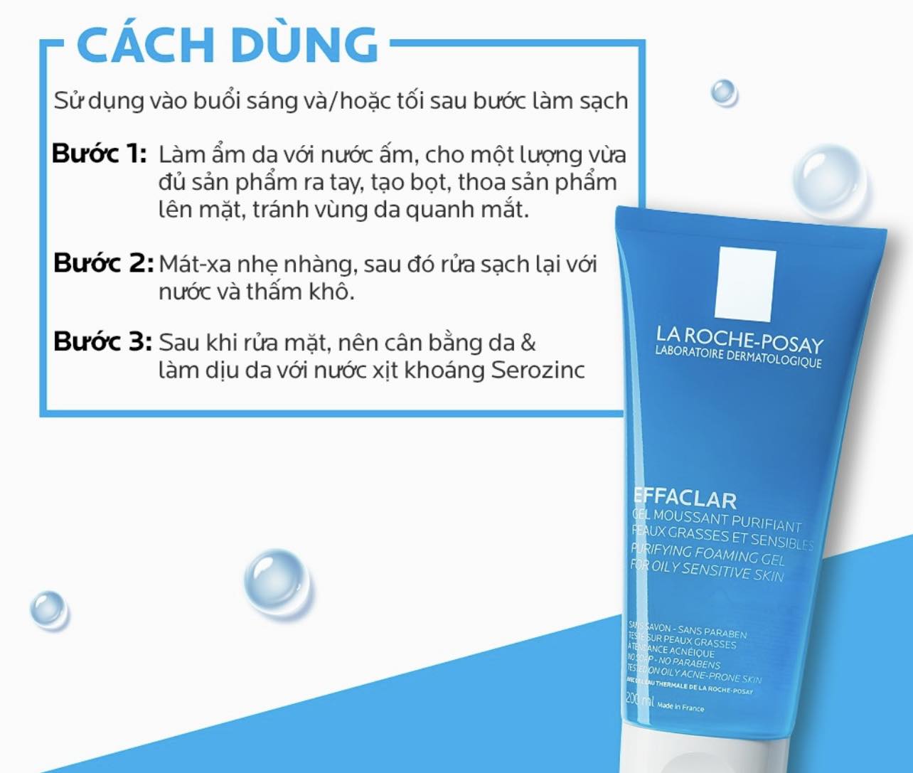 Sữa rửa mặt La roche Posay 50ml