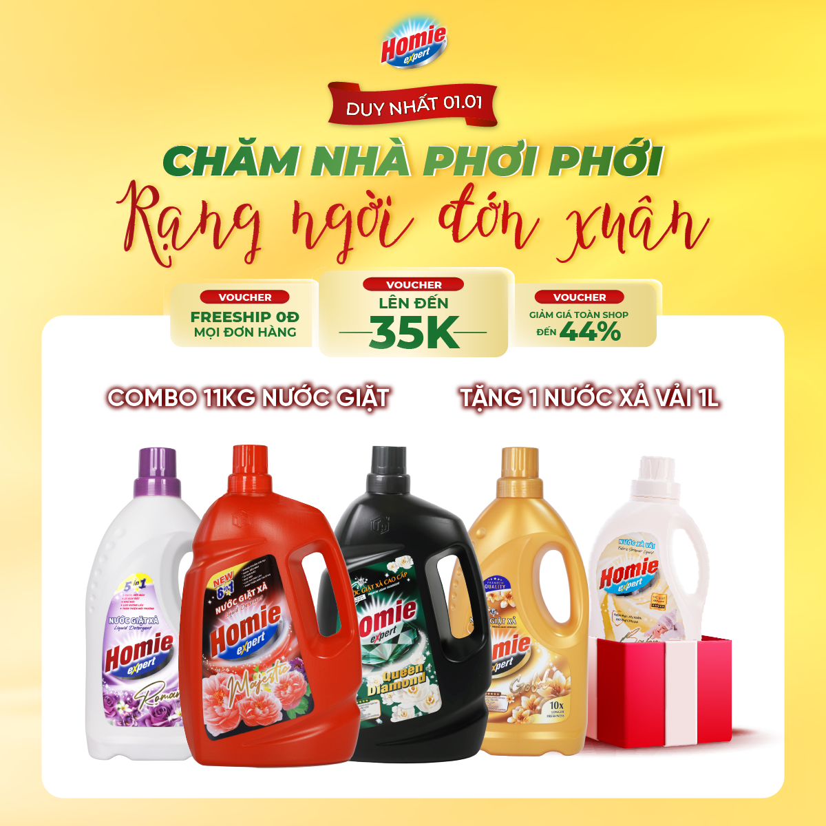 2 nước giặt xả 3,5kg + 2 nước giặt xả 2kg